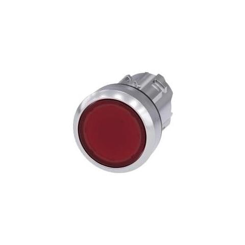 Drucktaster Bettiger Flach, Frontring Metall, Hochglanz Rot Sirius Act 3su1051-0ab20-0aa0 1 St. (3su1051-0ab20-0aa0) - Foto 1