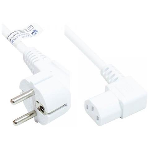 Alcasa P0131-w030 Cavo Di Alimentazione Bianco 3 M Spina Di Alimentazione Di Tipo E+f Accoppiatore C13 - Foto 1