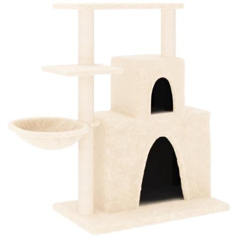 Albero Per Gatti Con Tiragraffi In Sisal Crema 83 Cm - Foto 1