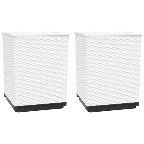 Fioriere 2 Pz Bianche 30x30x37 Cm In Polipropilene - Foto 1