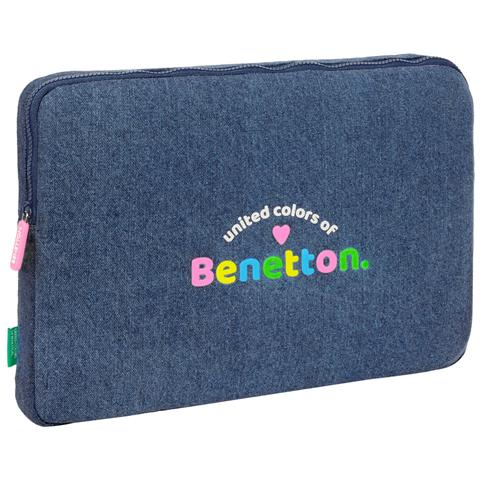 Custodia Per Portatile Benetton Denim Azzurro 15,6'' 39,5 X 27,5 X 3,5 Cm - Foto 1