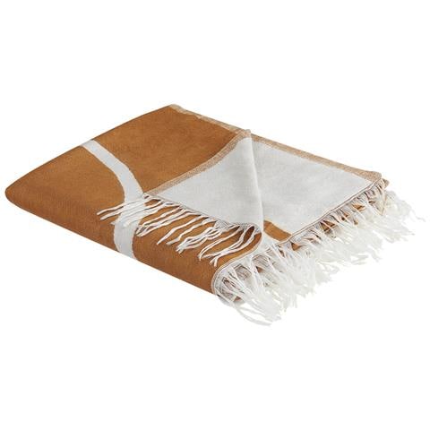 Coperta Palhi Tessuto 130 X 170 Cm Arancione - Foto 9