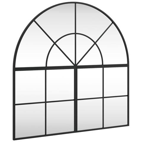 Specchio Da Parete Nero 80x80 Cm Arco In Ferro - Foto 2