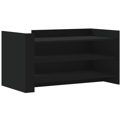 Tavolino Da Salotto Nero 100x50x50 Cm Legno Multistrato - Foto 2