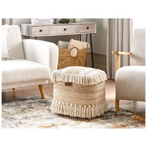 Pouf Alupola Iuta Beige - Foto 1
