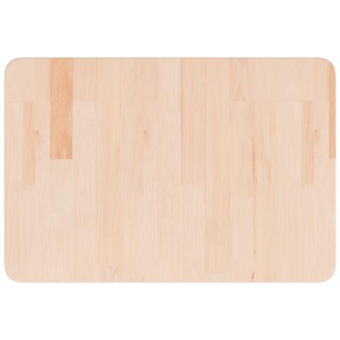 Piano Bagno 60x40x1,5 Cm In Legno Massello Non Trattato - Foto 2