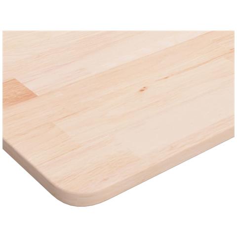 Piano Bagno 60x40x1,5 Cm In Legno Massello Non Trattato - Foto 3