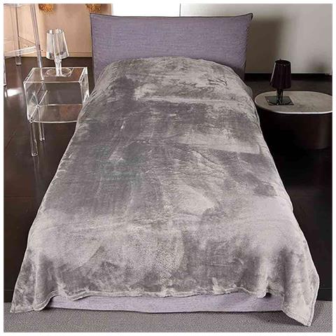Coperta Plaid Letto Singolo Kanguru Single Bed in Tessuto Pile Grigio 130x230cm - Foto 1