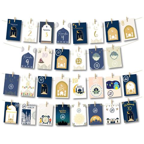 Set Di Decorazioni Onehaus Per Il Ramadan Mubarak, Calendario Di 30 Giorni - Foto 1