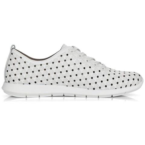 White Casual Closed Shoes Scarpe Basse Pelle Scarpe Donna Bianco Eu 36, R7101-80 - Foto 3