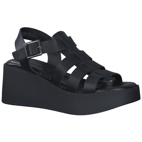 Black Casual Open Sandals Sandali Pelle Scarpe Donna Nero Eu 38, 1-28018-42 001 - Foto 1