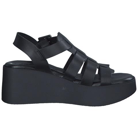 Black Casual Open Sandals Sandali Pelle Scarpe Donna Nero Eu 38, 1-28018-42 001 - Foto 3
