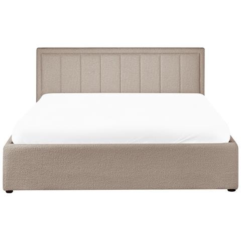 Letto Contenitore Bouclé Montlaur 160 X 200 Cm Tortora - Foto 7