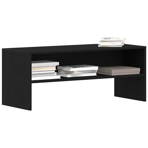 Mobile Porta TV Rovere Nero 100x40x40 cm in Legno Multistrato - Foto 9