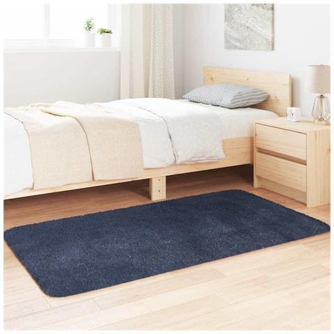 Tappeto Shaggy a Pelo Lungo NAVARRA Blu Marino 80x150 cm - Foto 9
