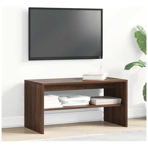 Mobile Porta Tv Rovere Marrone 80x40x40 Cm In Legno Multistrato - Foto 3