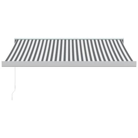 Tenda Da Sole Antracite E Bianca 3x2,5 M Tessuto E Alluminio - Foto 3