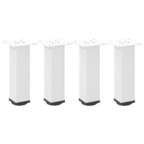 Gambe Per Tavolino 4 Pz Bianco 30-32 Cm Acciaio - Foto 2