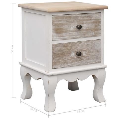 Lusso Casadino -  Comodini 2 Pz 35x30x50 Cm In Legno Di Paulownia - Foto 8