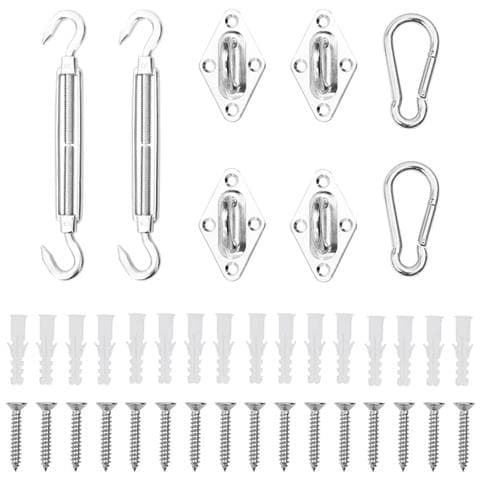 Set Accessori Per Vela Parasole 8 Pz In Acciaio Inossidabile - Foto 2