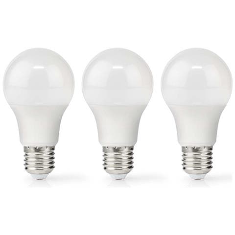 Confezione Da 3 Lampadine Led E27 A60 4,9 W 470 Lm 2700 K Stile Retrò Smerigliato, Bianco - Foto 1