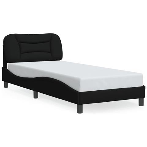 Giroletto senza Materasso Nero 90x200 cm in Tessuto - Foto 1