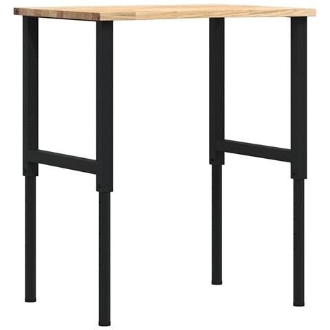 Banco da Lavoro 80x60x(71,5-98) cm Legno Massello Rovere - Foto 1