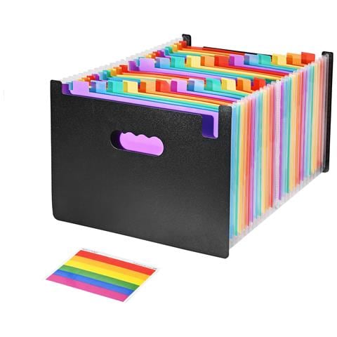 Cartella Espandibile Da 25 Tasche, Organizer Per File A Fisarmonica Arcobaleno - Foto 1
