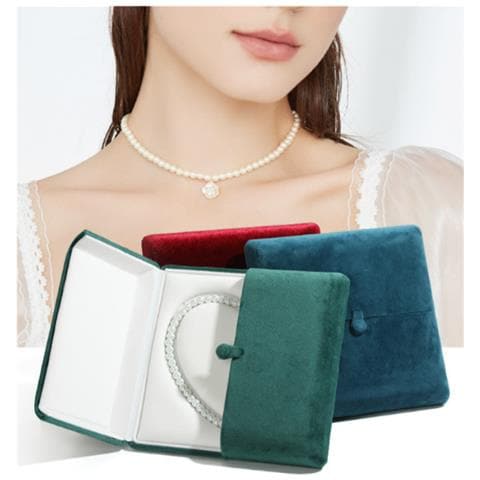 Elegante Scatola Per Collana Di Perle A Forma Di Cuore Lightblue - Foto 5