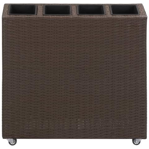 Lusso Casadino - Letto Rialzato Con 4 Vasi 80x22x79 Cm In Polyrattan Marrone - Foto 1