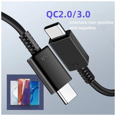 Cavo Di Ricarica Rapida 5a, 45w Usb Type-c Power Delivery, Materiale Tpe - Confezione Da 2  2 Metri - Foto 4