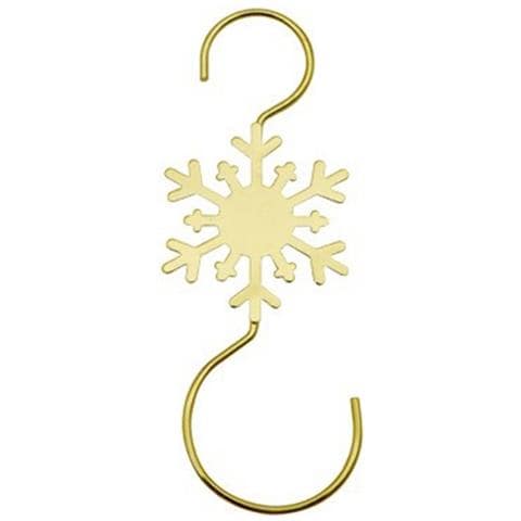 Grandi Ganci A Fiocco Di Neve Per Ornamenti - Set Da 10, Appendini In Metallo Per Decorazioni Albero Di Natale Gold - Foto 2