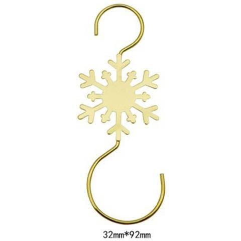 Grandi Ganci A Fiocco Di Neve Per Ornamenti - Set Da 10, Appendini In Metallo Per Decorazioni Albero Di Natale Gold - Foto 5