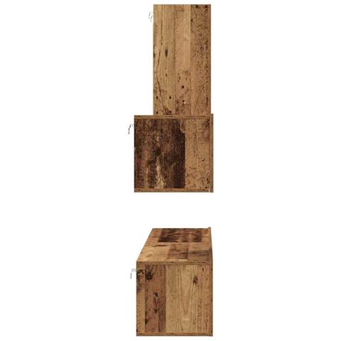 Mobile TV da Parete 4 pcs Legno vecchio 200 x 30 x 30 cm - Foto 9