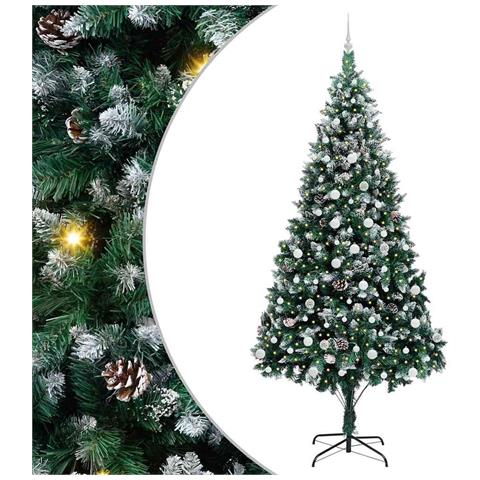 Albero di Natale artificiale con 300 LED Verde 240 cm - Foto 1