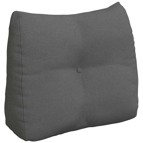 Cuscino per Schiena Grigio scuro 60 x 24 x 50 cm Tessuto - Foto 1
