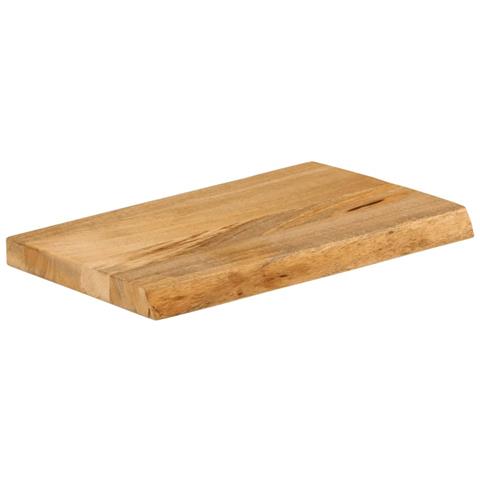 Piano Tavolo Bordi Vivi 60x40x3,8 cm in Legno Massello di Mango - Foto 2
