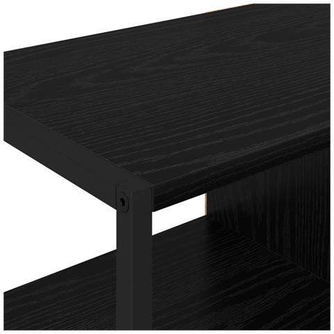 Mobile laterale Rovere Nero 96.5 x 30 x 75 cm Legno multistrato - Foto 9
