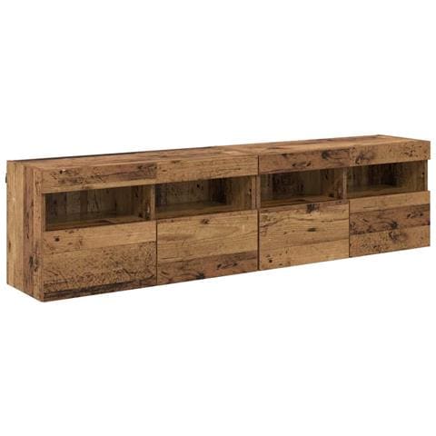 Mobiletti TV da Parete 2 pcs Legno vecchio 80 x 30 x 40 cm - Foto 1