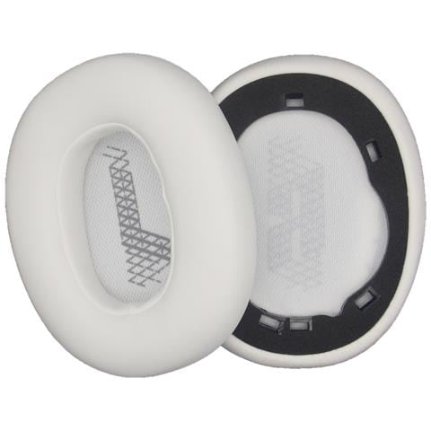 Cuscinetti Auricolari Di Ricambio In Pelle Proteica Bianca Per Cuffie Jbl Live650 660btnc E65 Duet - Confezione Da 2 - Foto 1