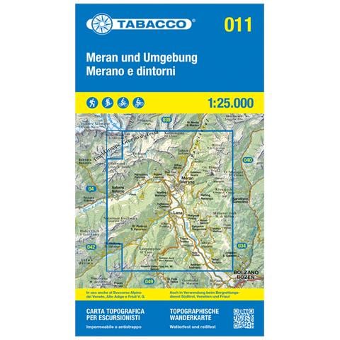 Meran und Umgebung-Merano e dintorni. Carta topografica in scala 1:25.000, antistrappo, impermeabile, fotodegradabile. Ediz. multilingue - Foto 1