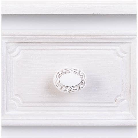 Tavolo In Legno Con 1 Cassetto E 1 Ripiano Bianco 34x28x71 - Foto 8