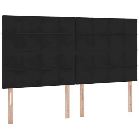 Letto con contenitore e materasso Nero 160 x 200 cm Velluto - Foto 9