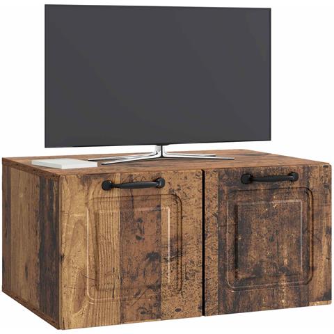 Mobile Porta TV da Muro Legno antico 59,5 x 41 x 30 cm - Foto 2