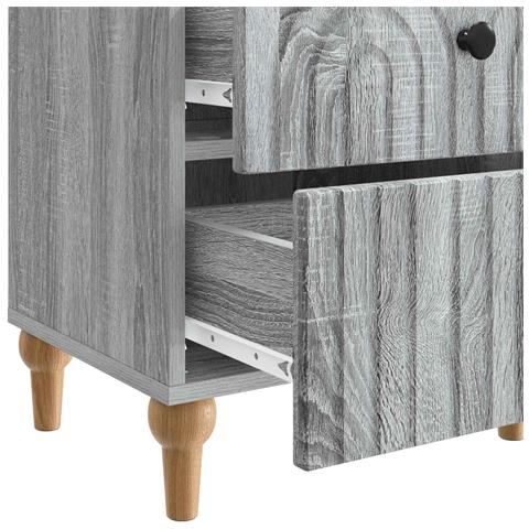 Armadio da Notte 2 pcs Grigio Sonoma 43 x 34,5 x 48 cm - Foto 9