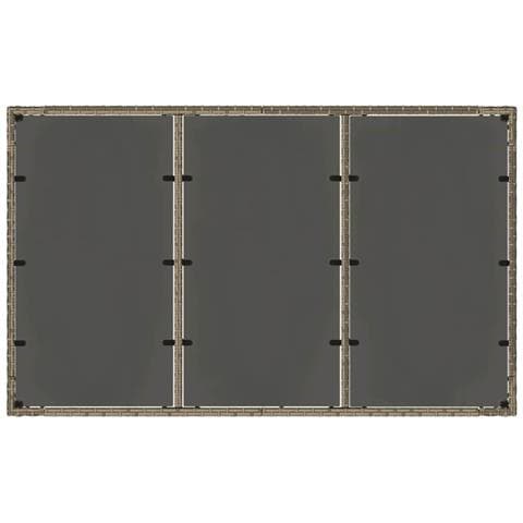 Set da pranzo per esterni 5 pz Grigio polyrattan - Foto 8