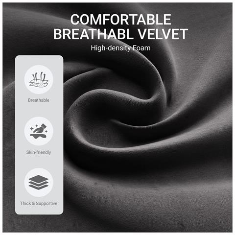 Set Di 2 Sedie Da Pranzo Seduta Imbottita 50x56x83cm - Grigio - Foto 8