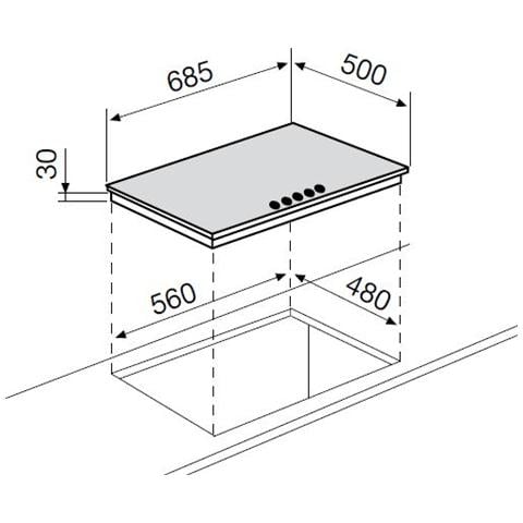 Piano Cottura GT755SA a Gas 5 Fuochi Gas Colore Avena con FSD - Foto 2