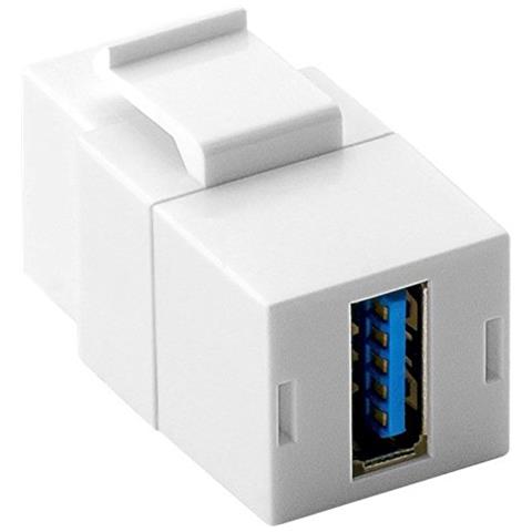IWP-ADAP-USB3W - Adattatore Keystone 2x USB 3.0 A Femmina Bianco - Foto 1