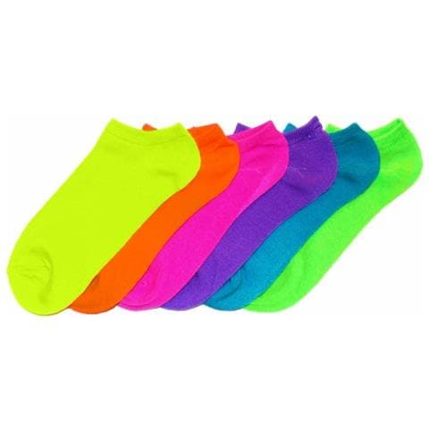 Pack 6 Paia Di Calzini Summer Fluo Donna Pedalini Tg. Unica 35/40 - Foto 2
